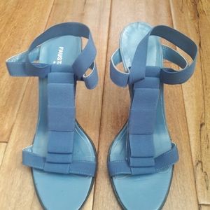 FAUSTA MORETTI SANDALS HEELS LEATHER ITALIAN  SZ 7